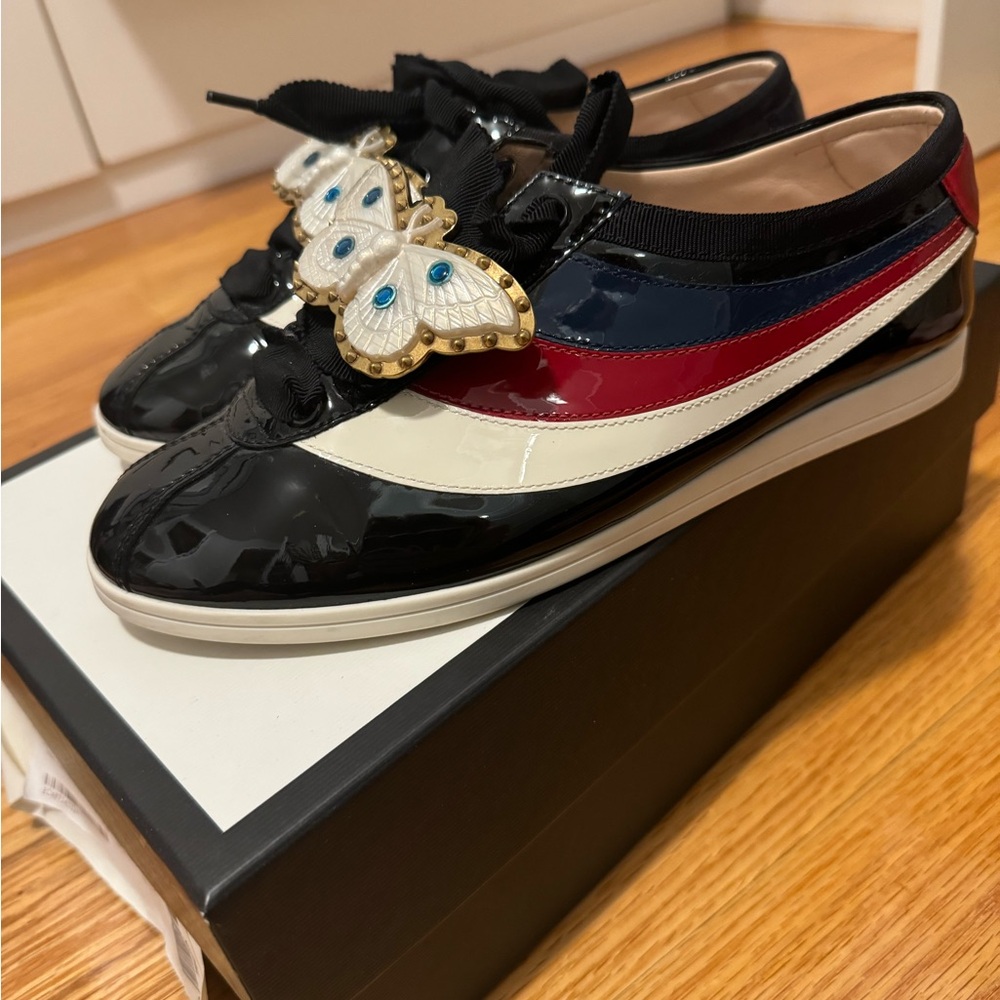 Gucci patent sneakers